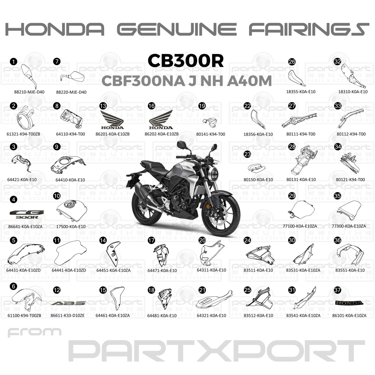 Honda Cbf300na J Th Nh 0m Fairings